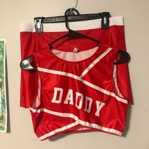 Daddy BDSM cheerleader outfit